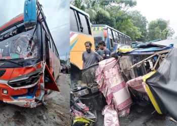 গৌরনদীতে সড়ক দূর্ঘটনায় মা-ছেলে নিহত