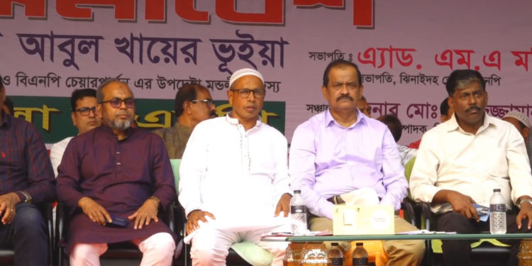 নির্বাচন নিয়ে তালবাহানা সহ্য করবে না বিএনপি: ঝিনাইদহে সমাবেশে আবুল খায়ের ভূঁইয়া