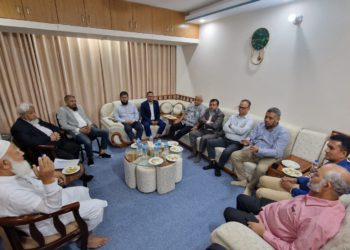 জামায়াত আমীরের সাথে শিল্প মালিক প্রতিনিধিদের সৌজন্য সাক্ষাত।