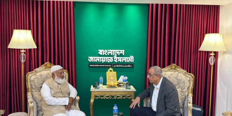 আমীরে জামায়াতের সঙ্গে ফিলিস্তিনের রাষ্ট্রদূতের সৌজন্য সাক্ষাৎ