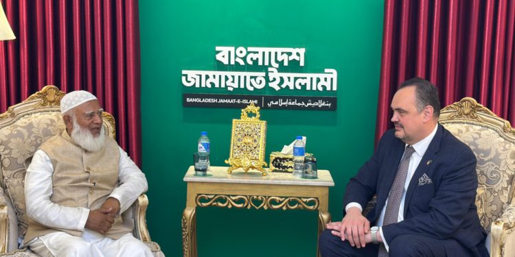 জামায়াতের আমীরের সঙ্গে যুক্তরাষ্ট্রের ঢাকাস্থ রাষ্ট্রদূতের সৌজন্য সাক্ষাৎ