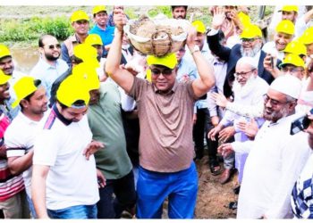 নেত্রকোণায় ঐতিহাসিক তিলকখালি খাল খনন কাজের উদ্বোধন