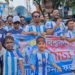 ঝিনাইদহে আর্জেন্টিনা সমর্থকদের শোভাযাত্রায়