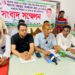 বাগমারায় বোমা হামলার প্রতিবাদে সংবাদ সম্মেলন
