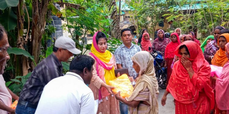 দুর্গাপুরে ডেঙ্গু প্রতিরোধে উঠান বৈঠক ও মশারি বিতরণ